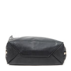 Shoulder Bag Mini Papier A4 Tote Black Grained Calfskin Leather