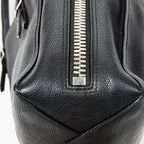Shoulder Bag Mini Papier A4 Tote Black Grained Calfskin Leather