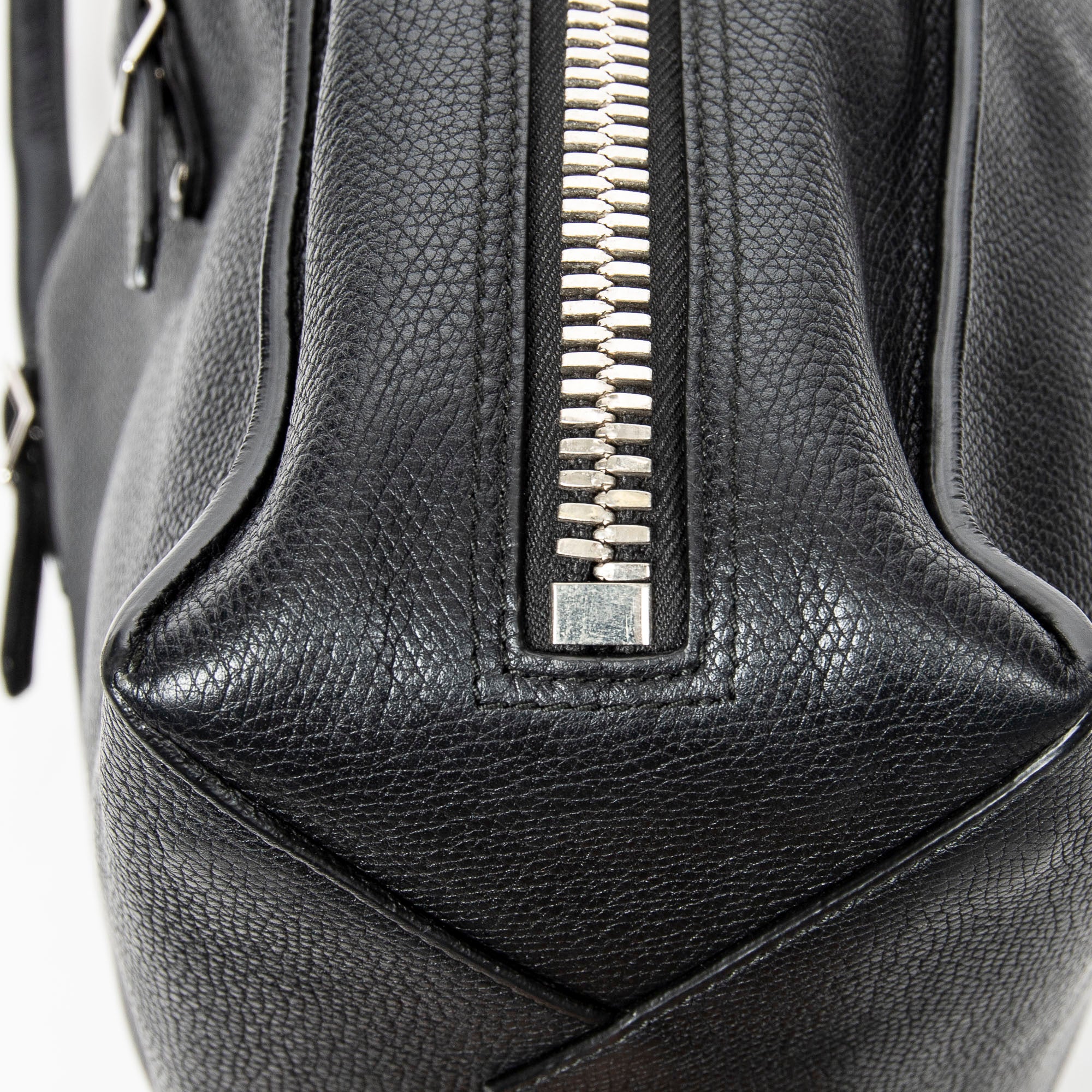 Shoulder Bag Mini Papier A4 Tote Black Grained Calfskin Leather