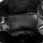 Shoulder Bag Mini Papier A4 Tote Black Grained Calfskin Leather
