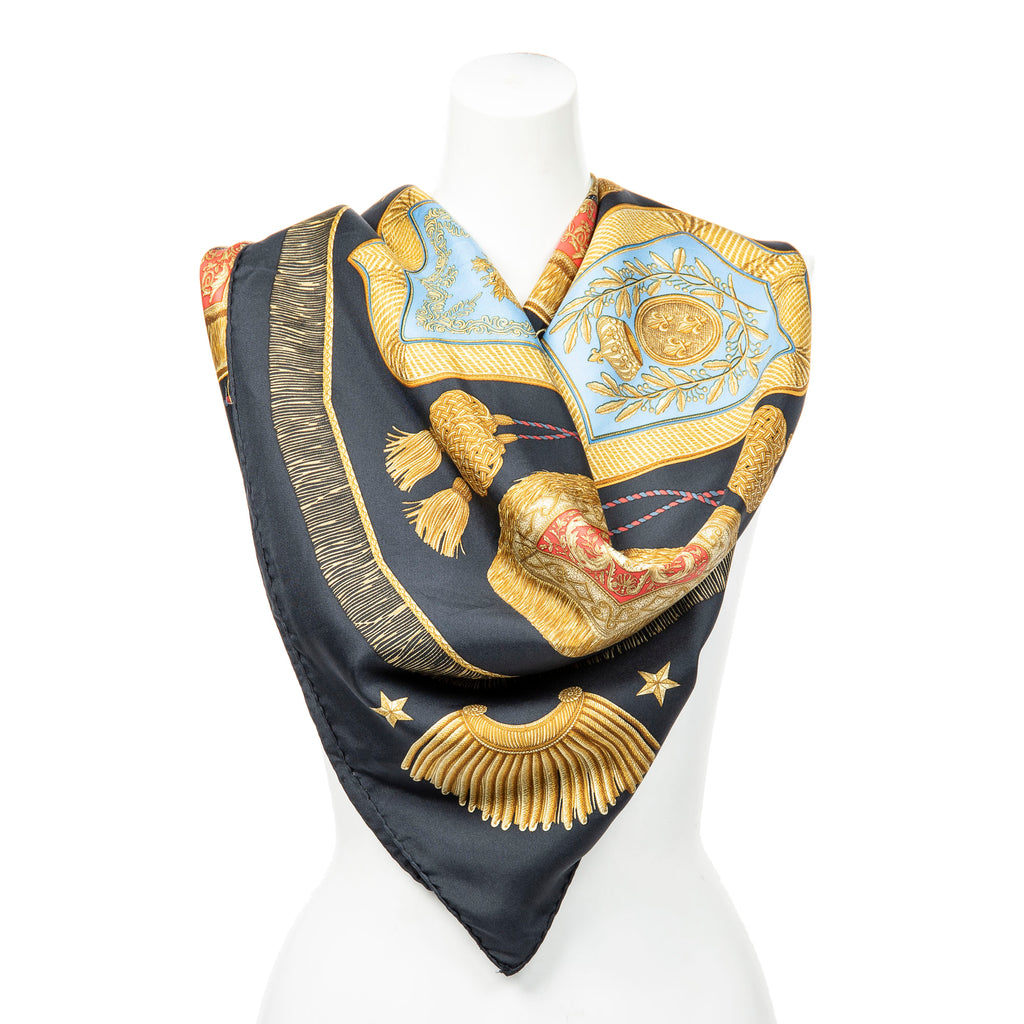 Scarf Scarf Black 100% Twill Silk