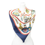 Scarf Scarf Navy Blue 100% Twill Silk