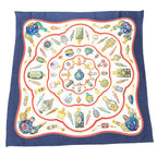 Scarf Scarf Navy Blue 100% Twill Silk