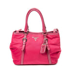 Shoulder Bag Open Tote Fuchsia Pink Nylon Canvas