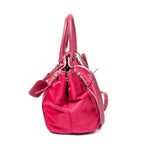 Shoulder Bag Open Tote Fuchsia Pink Nylon Canvas