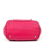 Shoulder Bag Open Tote Fuchsia Pink Nylon Canvas
