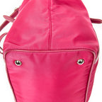 Shoulder Bag Open Tote Fuchsia Pink Nylon Canvas