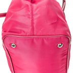 Shoulder Bag Open Tote Fuchsia Pink Nylon Canvas