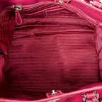 Shoulder Bag Open Tote Fuchsia Pink Nylon Canvas