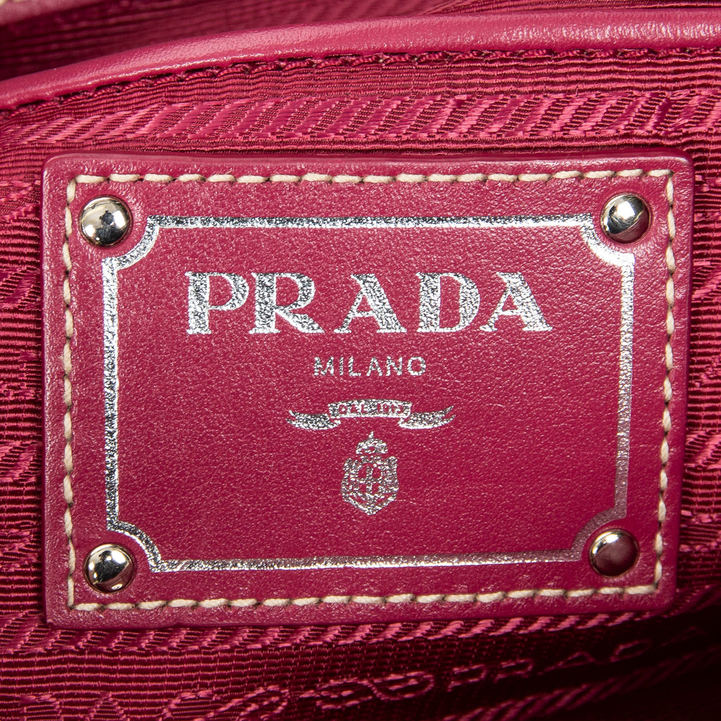 Shoulder Bag Open Tote Fuchsia Pink Nylon Canvas