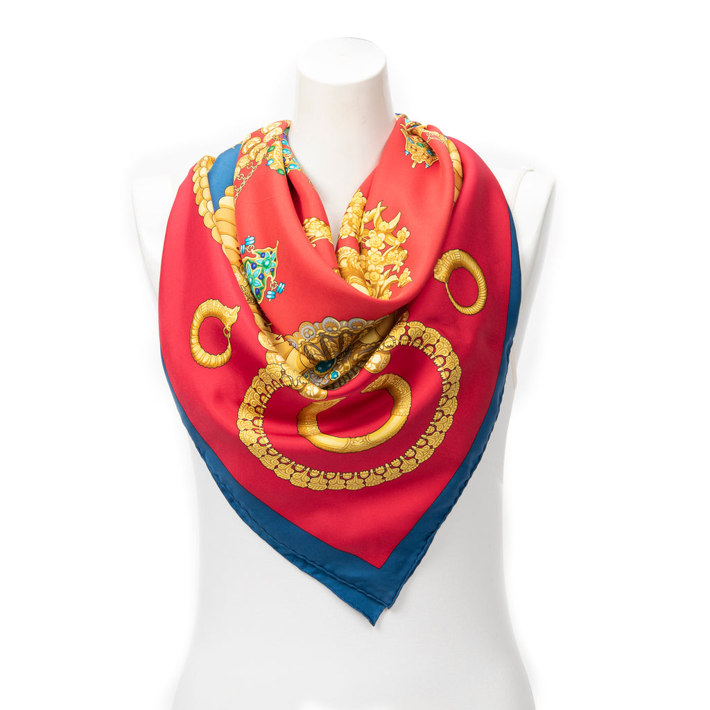 Scarf Scarf Red 100% Twill Silk