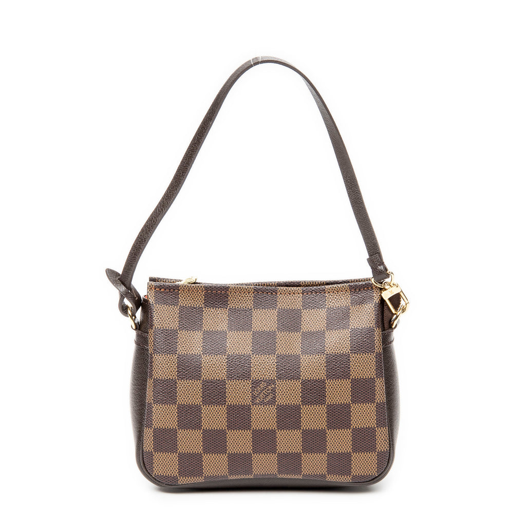 Handbag Trousse Make Up Pouch Brown Damier Ebene