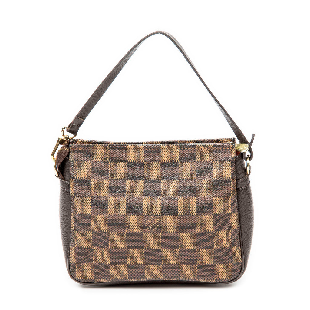 Handbag Trousse Make Up Pouch Brown Damier Ebene