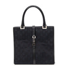 Shoulder Bag Jackie Tote Black Monogrammed Canvas
