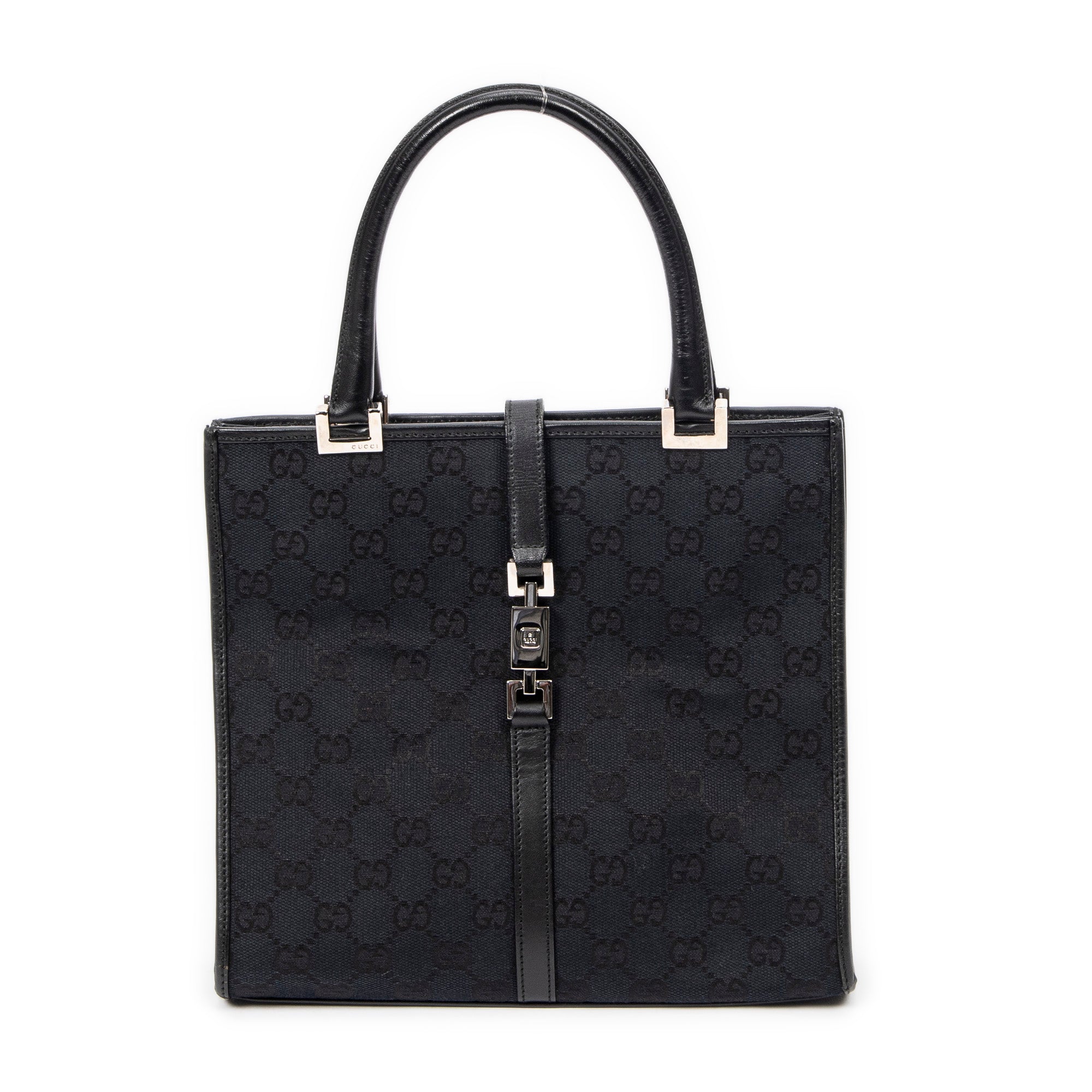 Shoulder Bag Jackie Tote Black Monogrammed Canvas