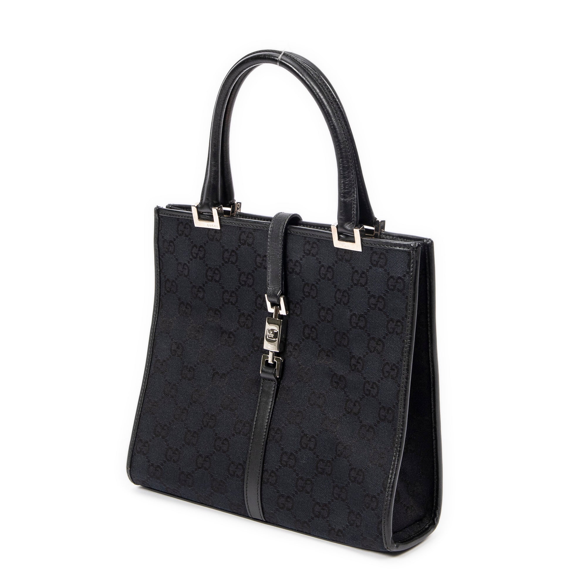 Shoulder Bag Jackie Tote Black Monogrammed Canvas