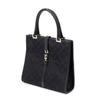 Shoulder Bag Jackie Tote Black Monogrammed Canvas