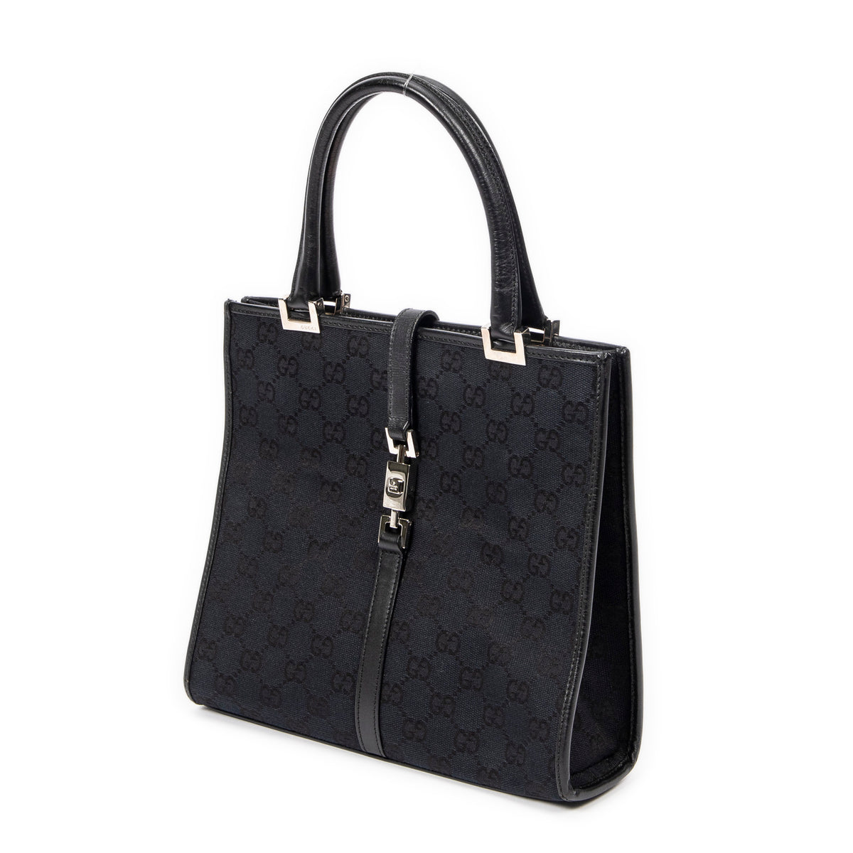 Shoulder Bag Jackie Tote Black Monogrammed Canvas