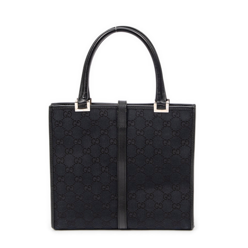 Shoulder Bag Jackie Tote Black Monogrammed Canvas