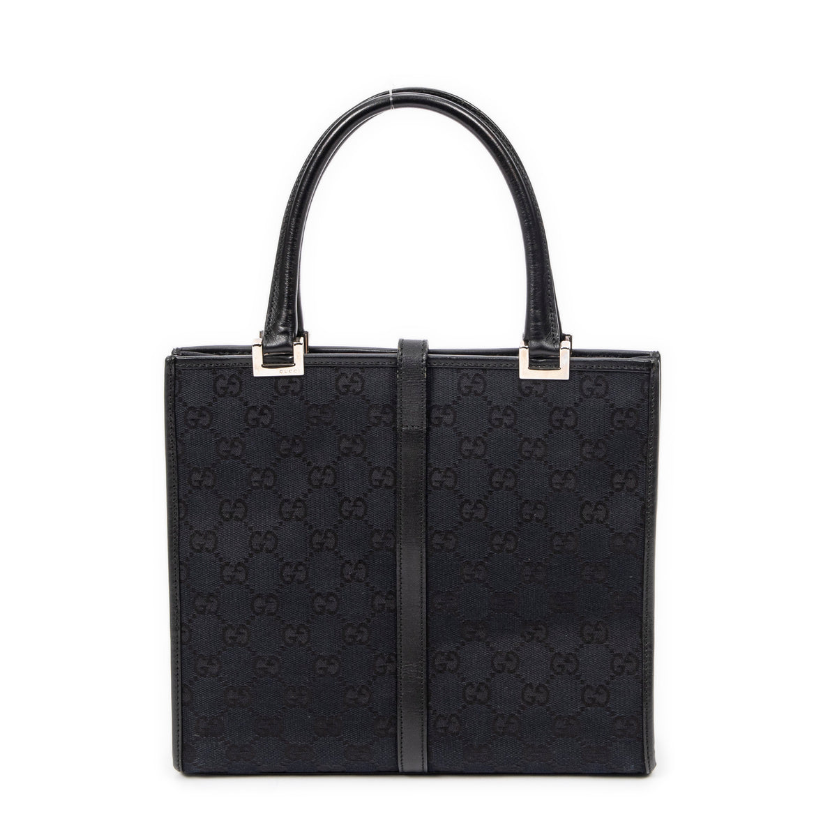 Shoulder Bag Jackie Tote Black Monogrammed Canvas