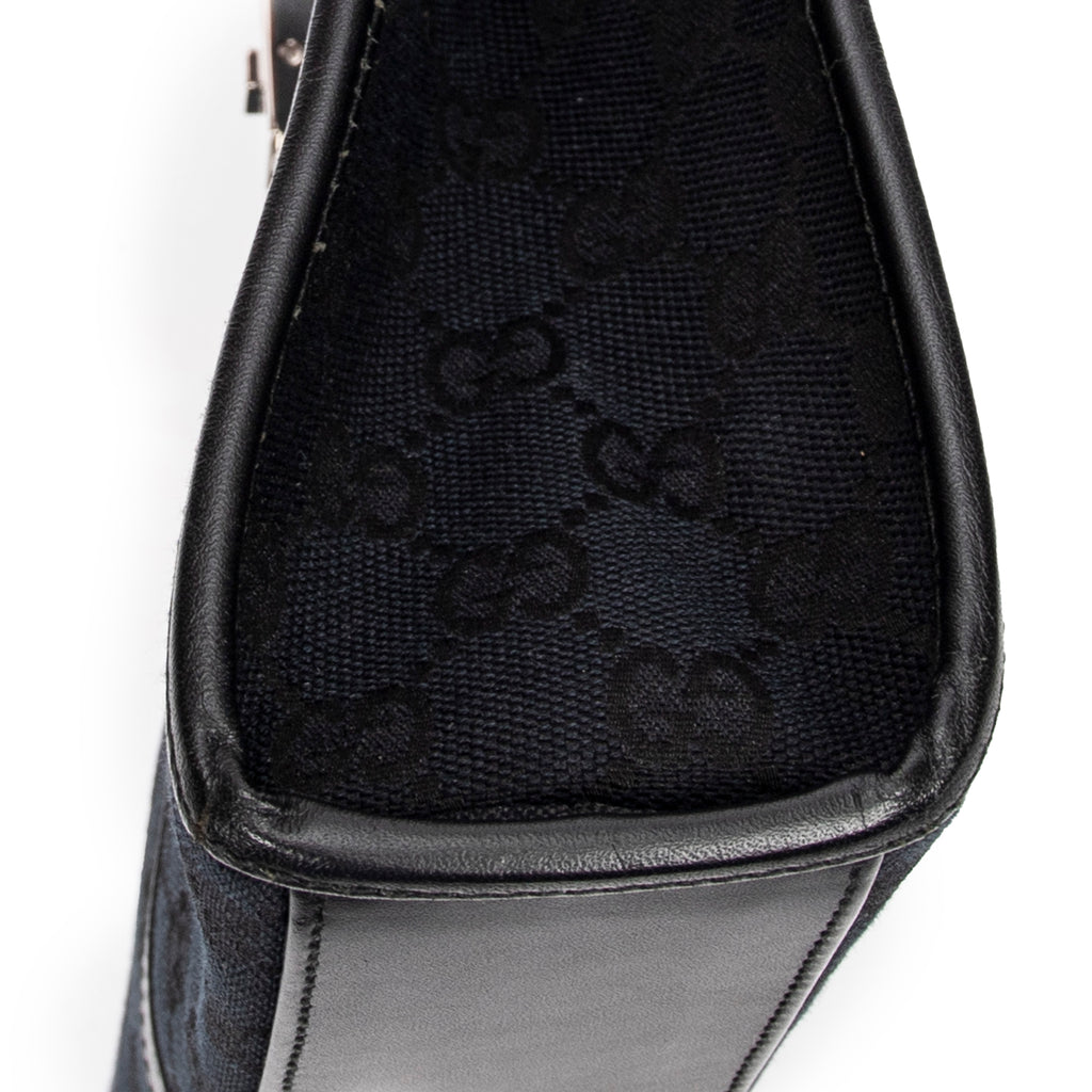 Shoulder Bag Jackie Tote Black Monogrammed Canvas