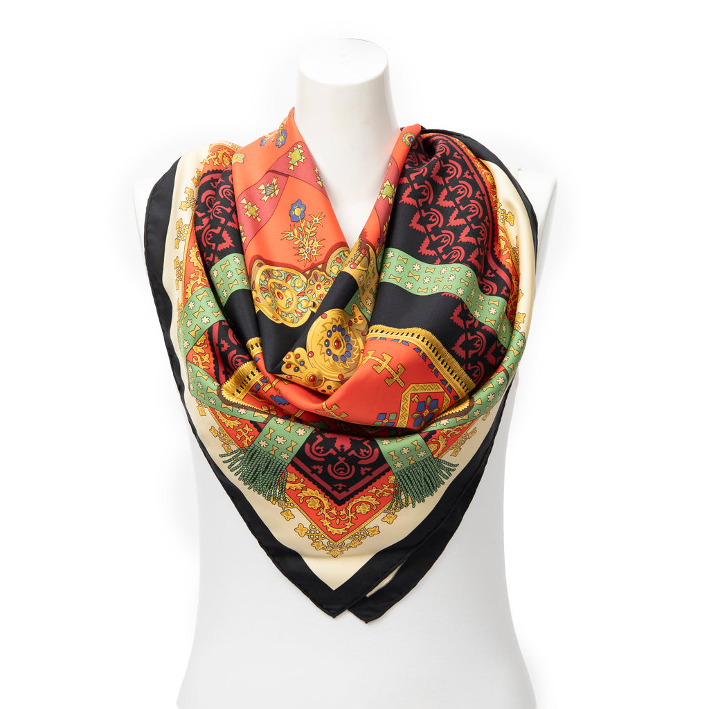 Scarf Scarf Red 100% Twill Silk