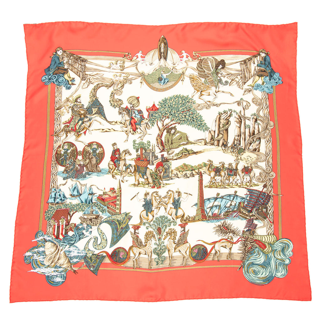 Scarf Scarf Red 100% Twill Silk