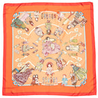 Scarf Scarf Hello Dolly Peach 100% Twill Silk