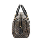 Shoulder Bag Vintage Small Boston Brown Macadam Coated Canvas