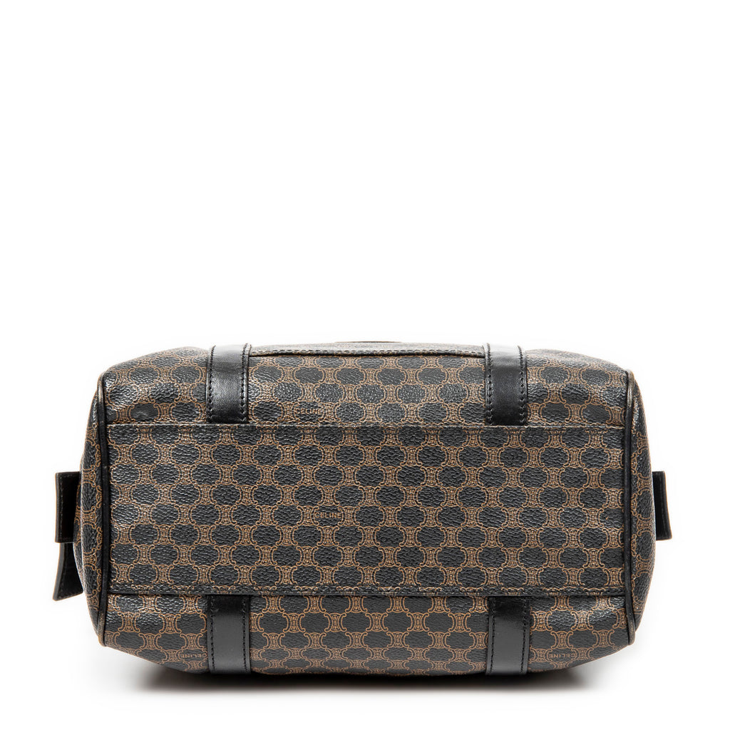 Shoulder Bag Vintage Small Boston Brown Macadam Coated Canvas