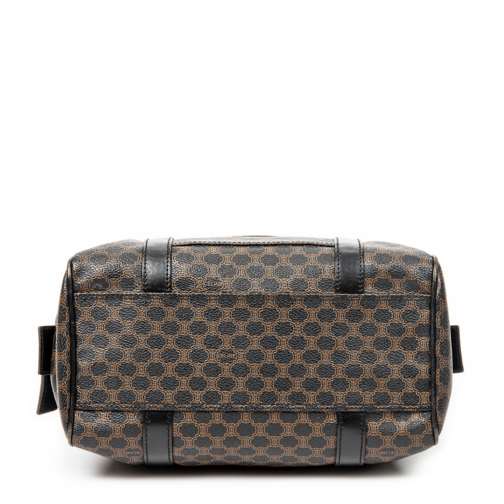 Shoulder Bag Vintage Small Boston Brown Macadam Coated Canvas