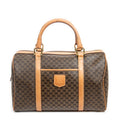 Handbag Vintage Small Boston Brown Macadam Coated Canvas