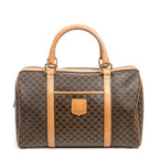 Handbag Vintage Small Boston Brown Macadam Coated Canvas