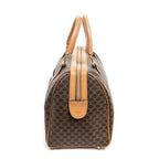 Handbag Vintage Small Boston Brown Macadam Coated Canvas