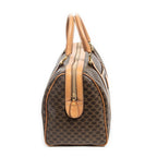 Handbag Vintage Small Boston Brown Macadam Coated Canvas