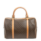 Handbag Vintage Small Boston Brown Macadam Coated Canvas