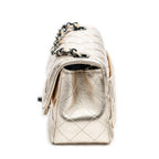 Shoulder Bag Mini Square Flap Gold Quilted Calfskin Leather
