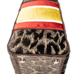 Shoulder Bag Medium Lady D-Lite Beige Embroidered Velvet Canvas