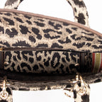 Shoulder Bag Medium Lady D-Lite Beige Embroidered Velvet Canvas