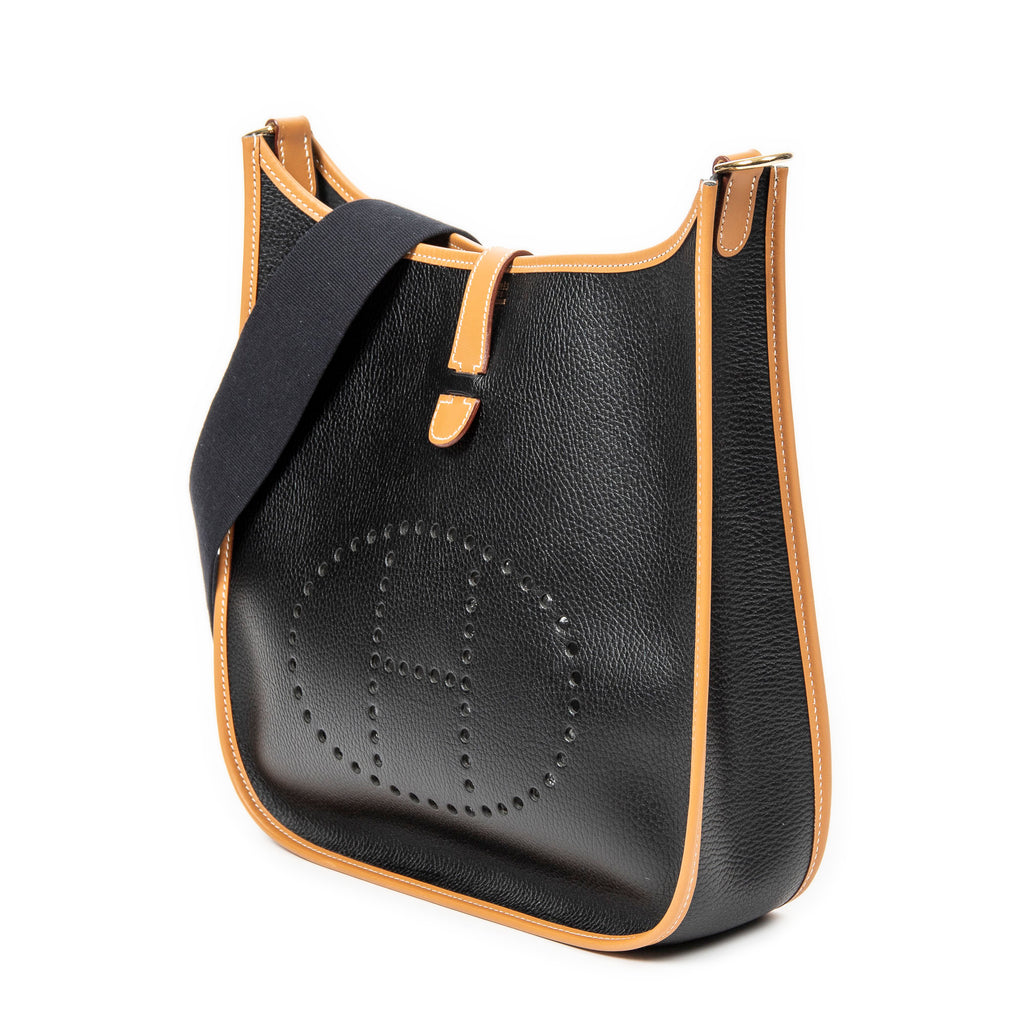 Shoulder Bag Bicolor Evelyne I GM Black Ardennes Leather