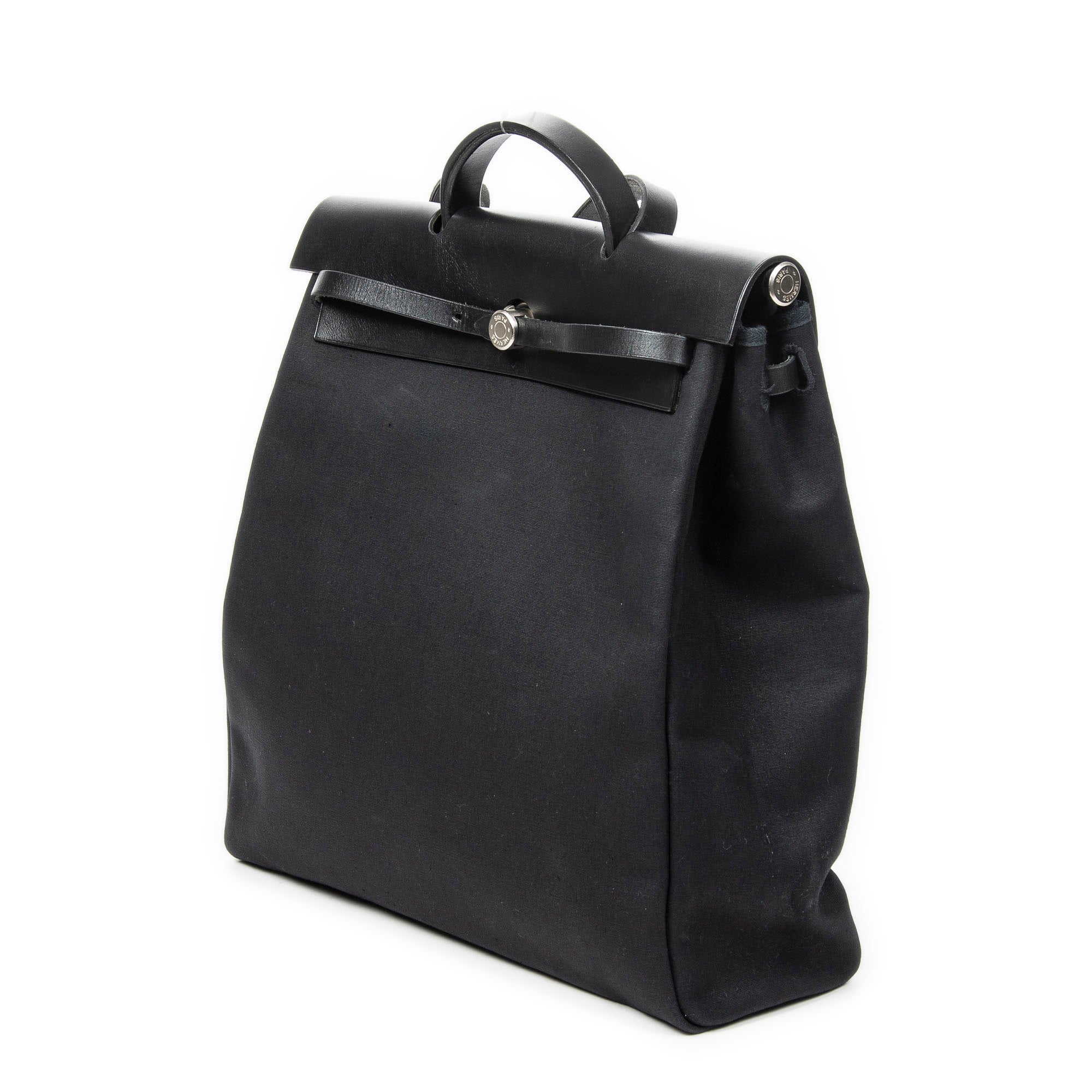Shoulder Bag Herbag 2in1 GM Black Toile Officier Canvas