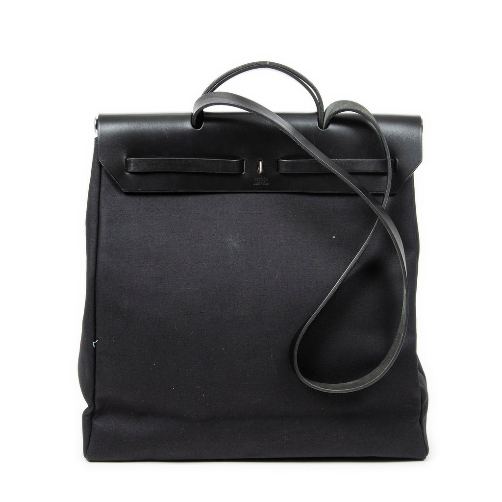 Shoulder Bag Herbag 2in1 GM Black Toile Officier Canvas