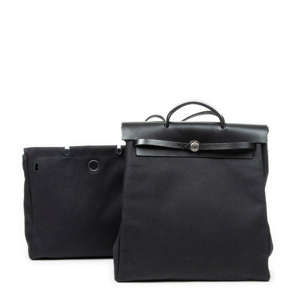Shoulder Bag Herbag 2in1 GM Black Toile Officier Canvas