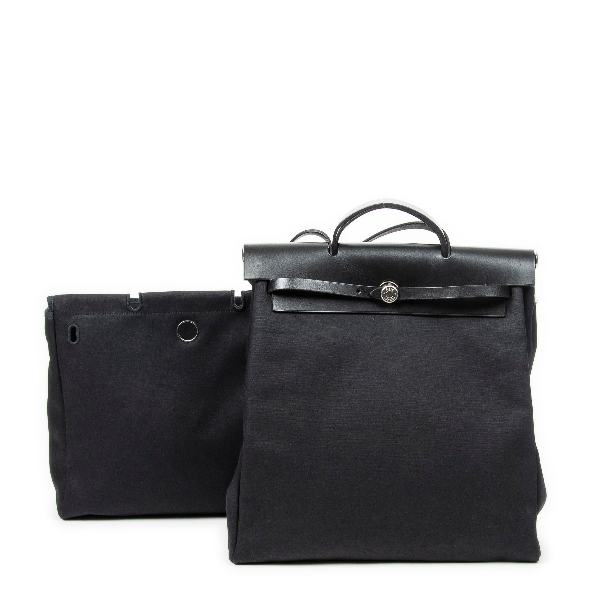 Shoulder Bag Herbag 2in1 GM Black Toile Officier Canvas