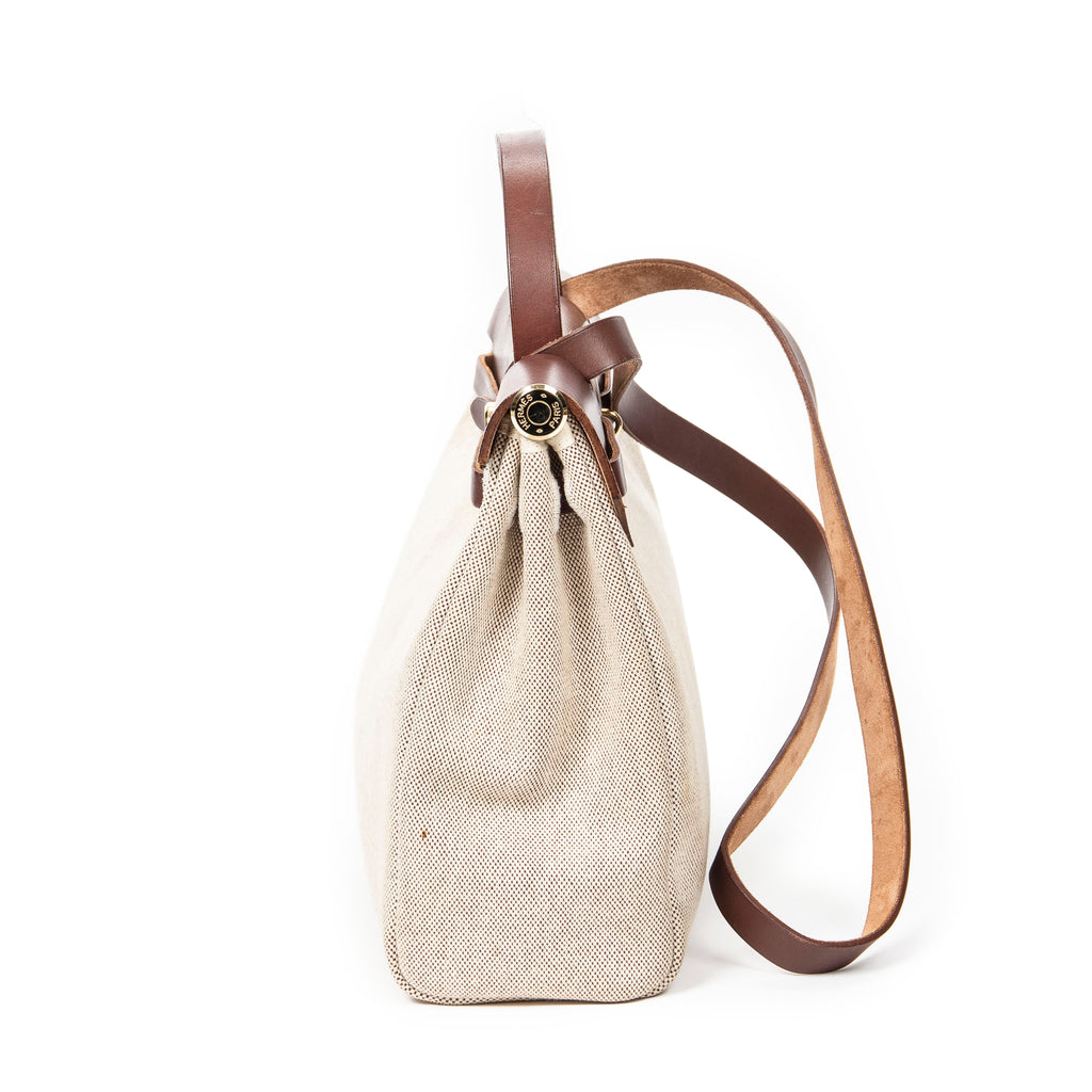 Shoulder Bag Herbag 2in1 PM Beige Toile H Canvas