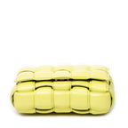 Shoulder Bag Padded Casette Chain Crossbody Yellow Maxi Intreccio Padded Leather