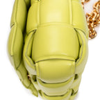 Shoulder Bag Padded Casette Chain Crossbody Yellow Maxi Intreccio Padded Leather