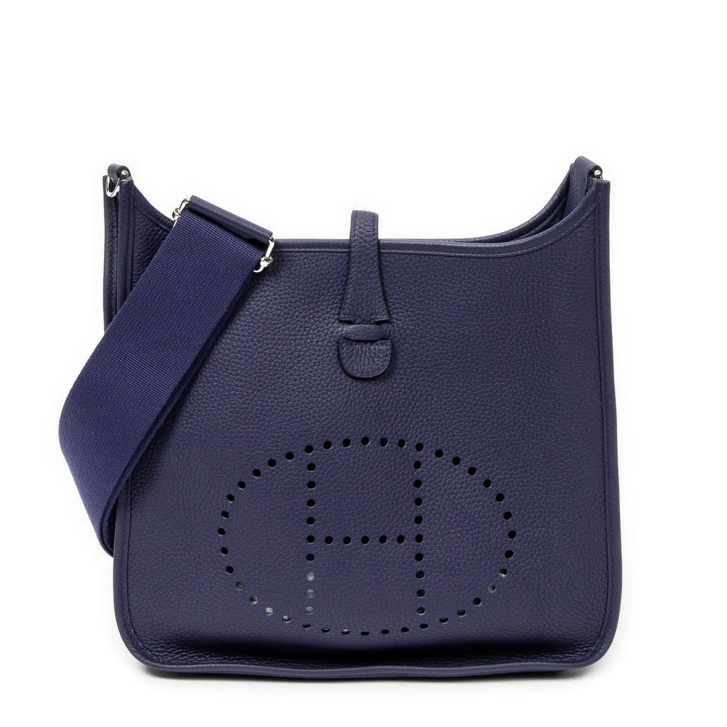 Bolso de Hombro Evelyne III PM Piel Clemence Azul Encre