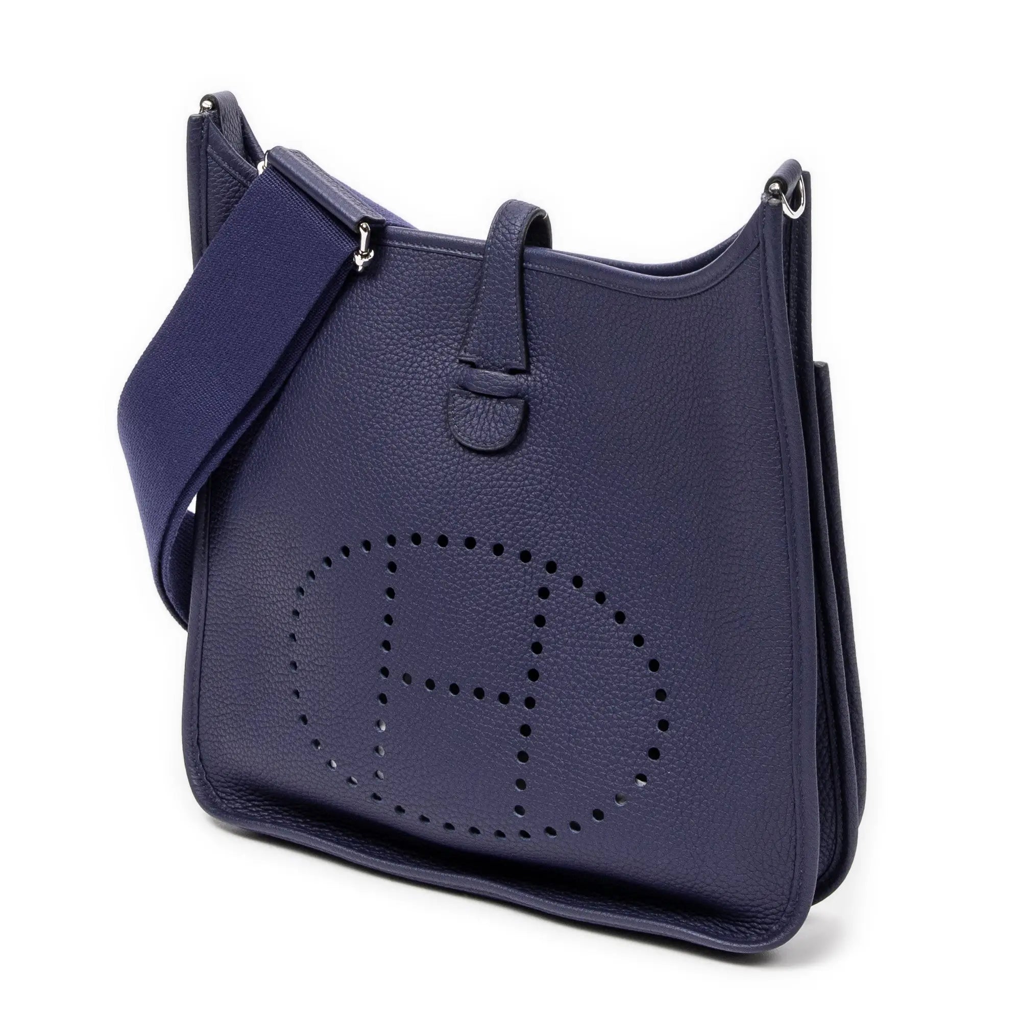 Bolso de Hombro Evelyne III PM Piel Clemence Azul Encre