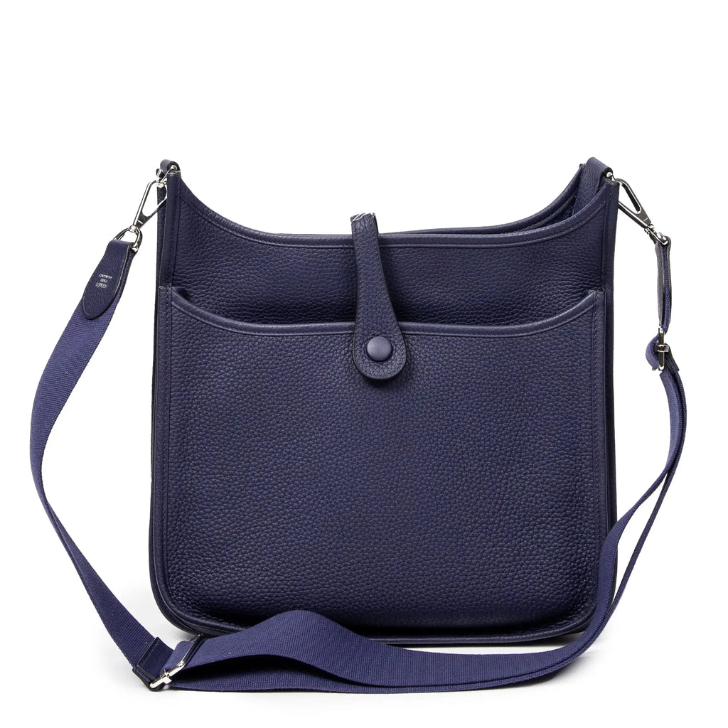Bolso de Hombro Evelyne III PM Piel Clemence Azul Encre